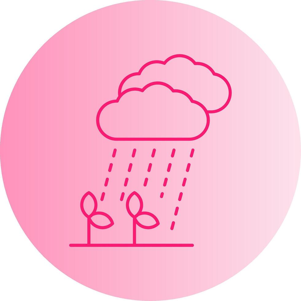 Rain Water Gradient Circle Icon vector