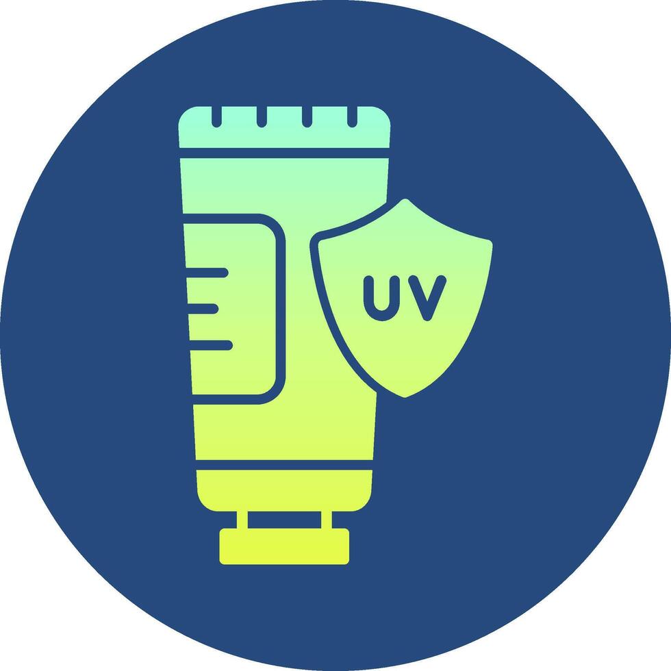 UV Protection Gradient Circle Icon vector