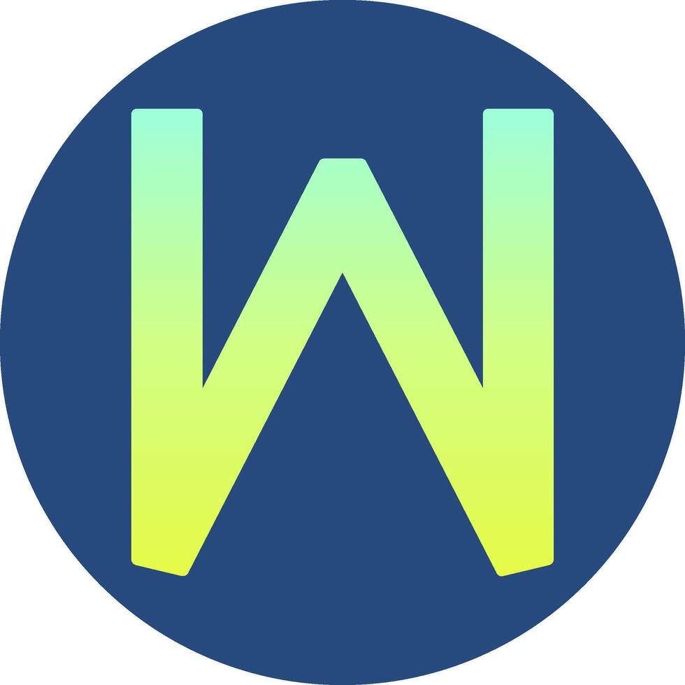 Small w Icon vector