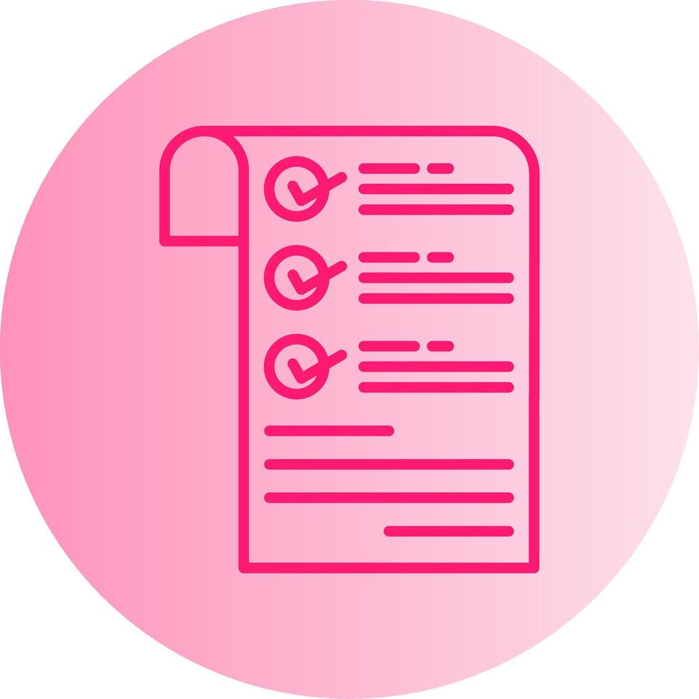 Checklist Gradient Circle Icon vector
