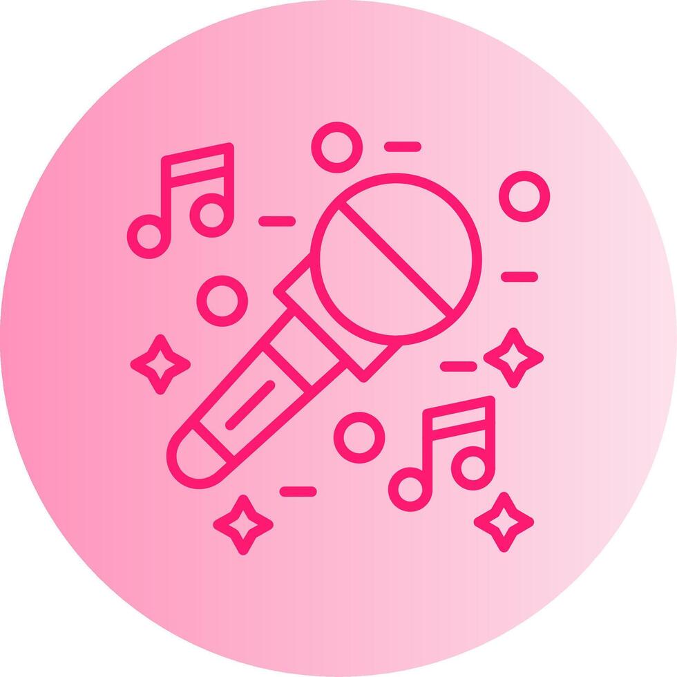 Music Gradient Circle Icon vector