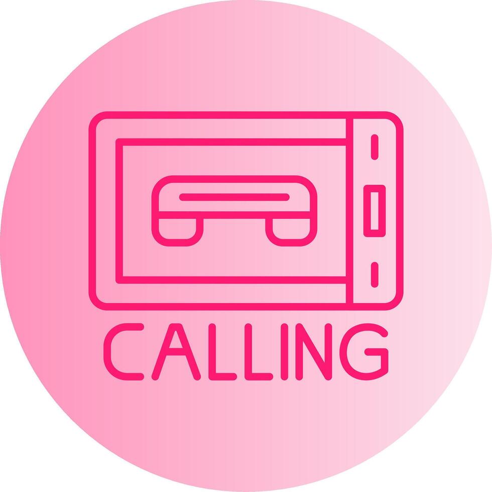 Calling Gradient Circle Icon vector