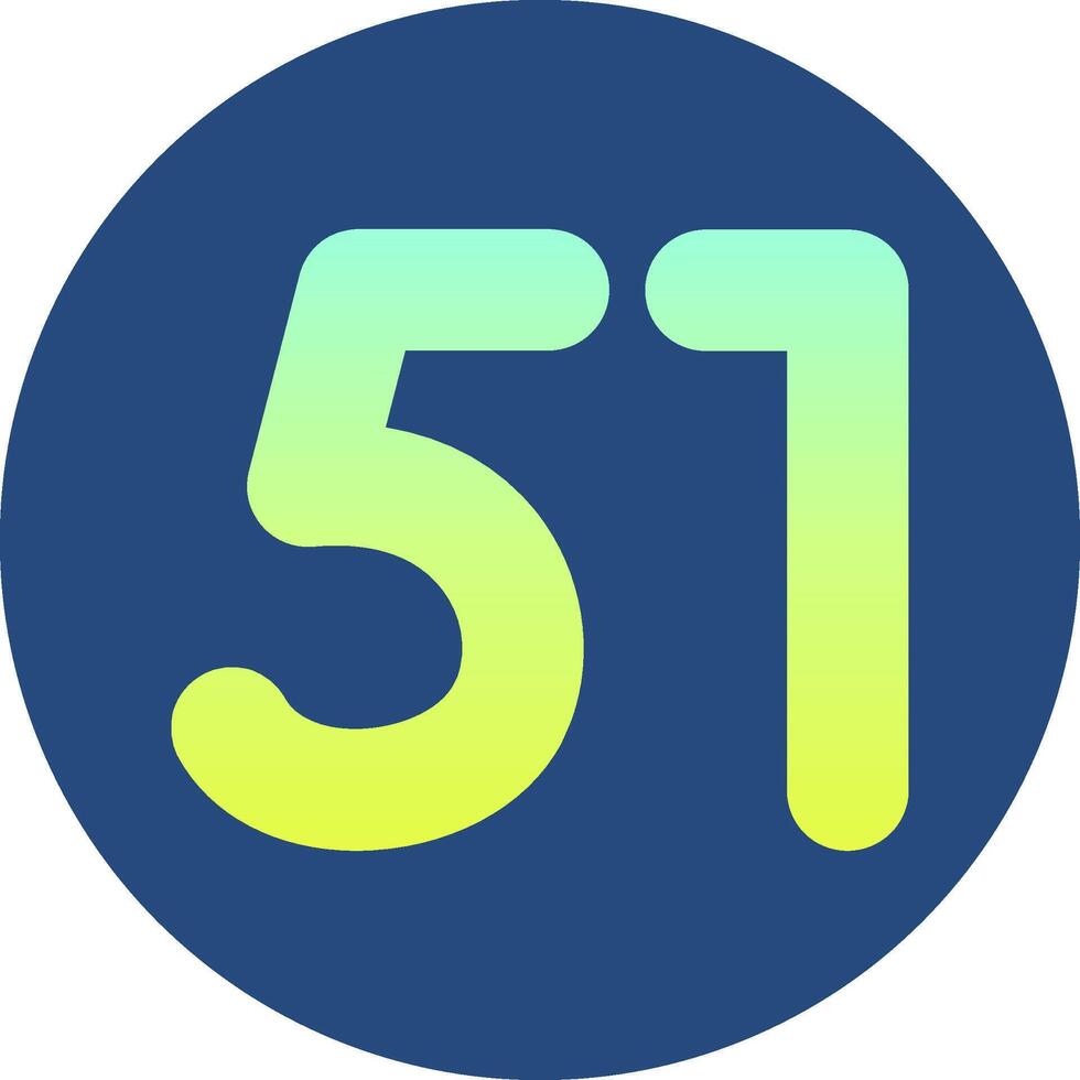 Fifty one Gradient Circle Icon vector