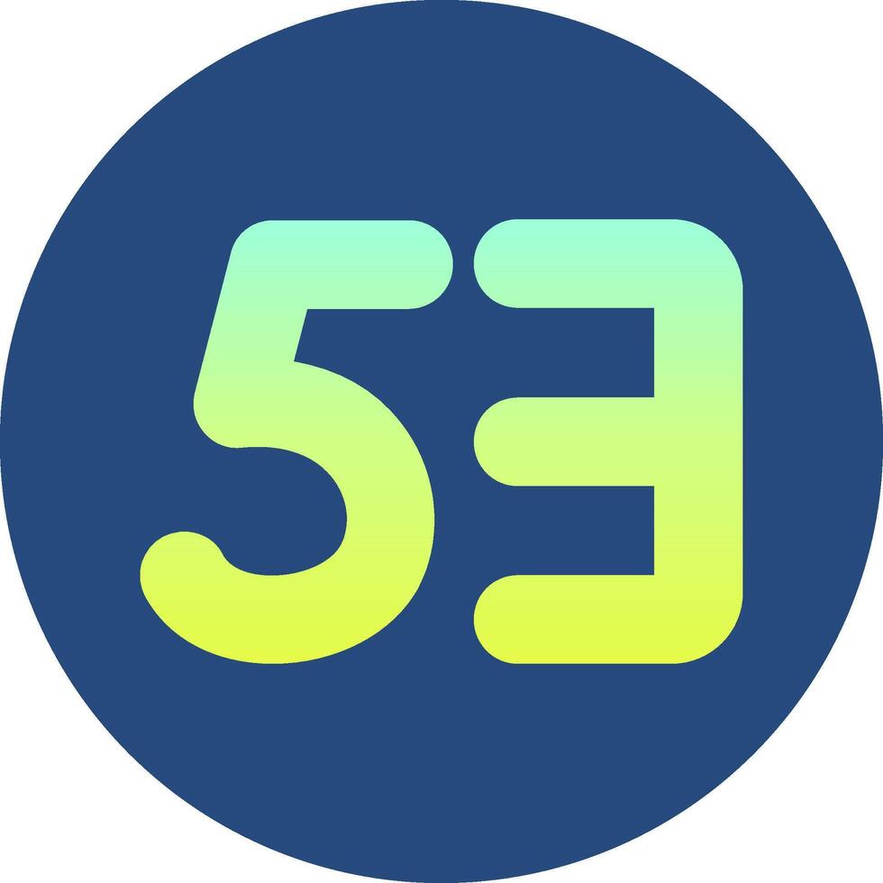 Fifty three Gradient Circle Icon vector