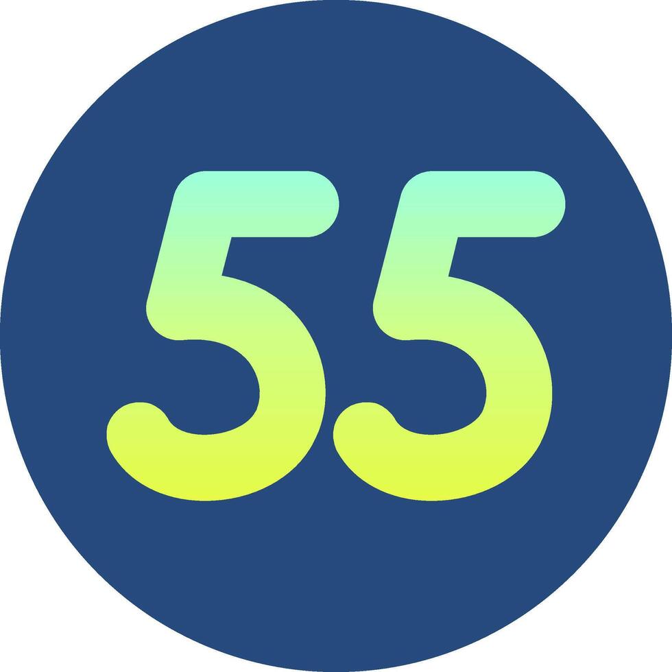 Fifty five Gradient Circle Icon vector