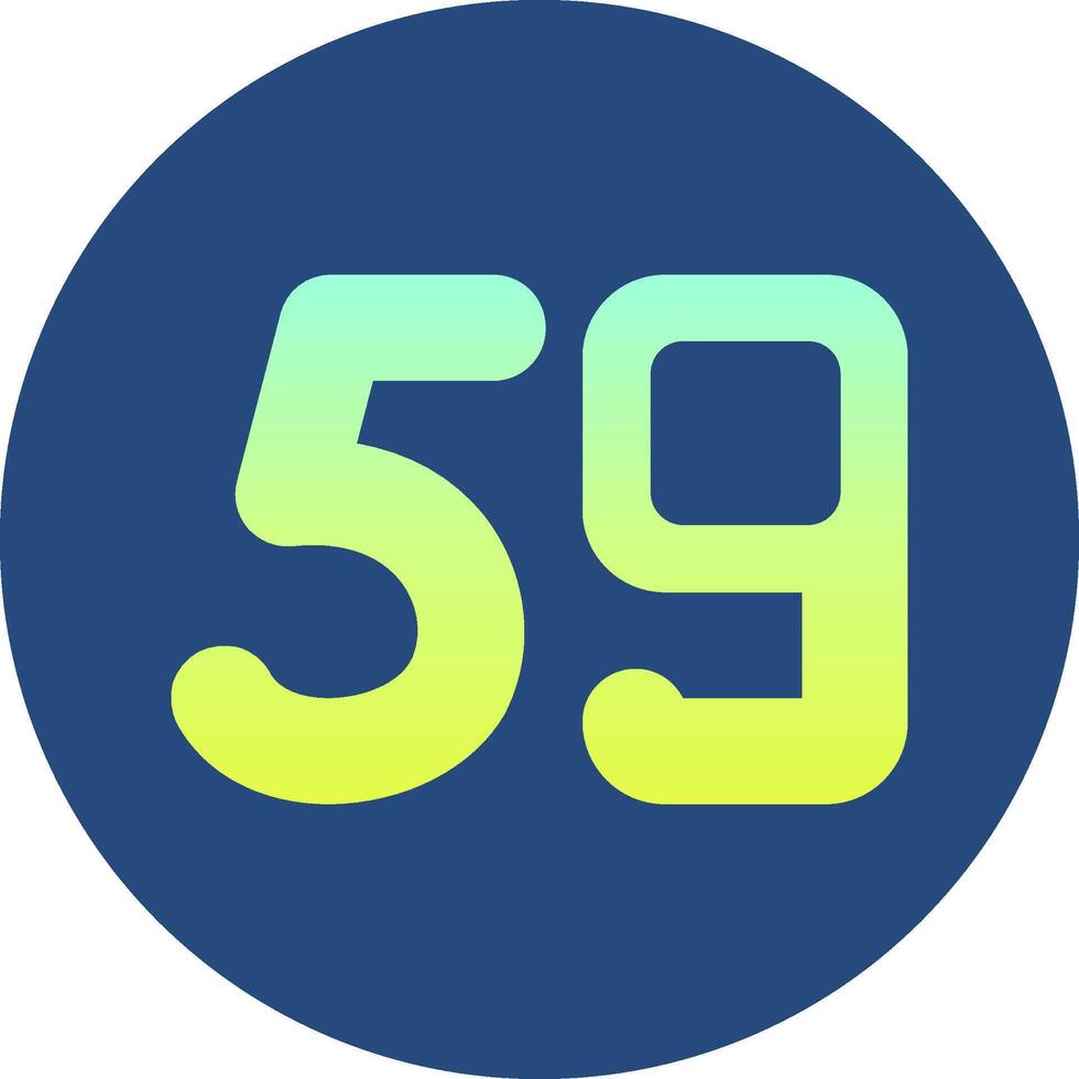 Fifty nine Gradient Circle Icon vector