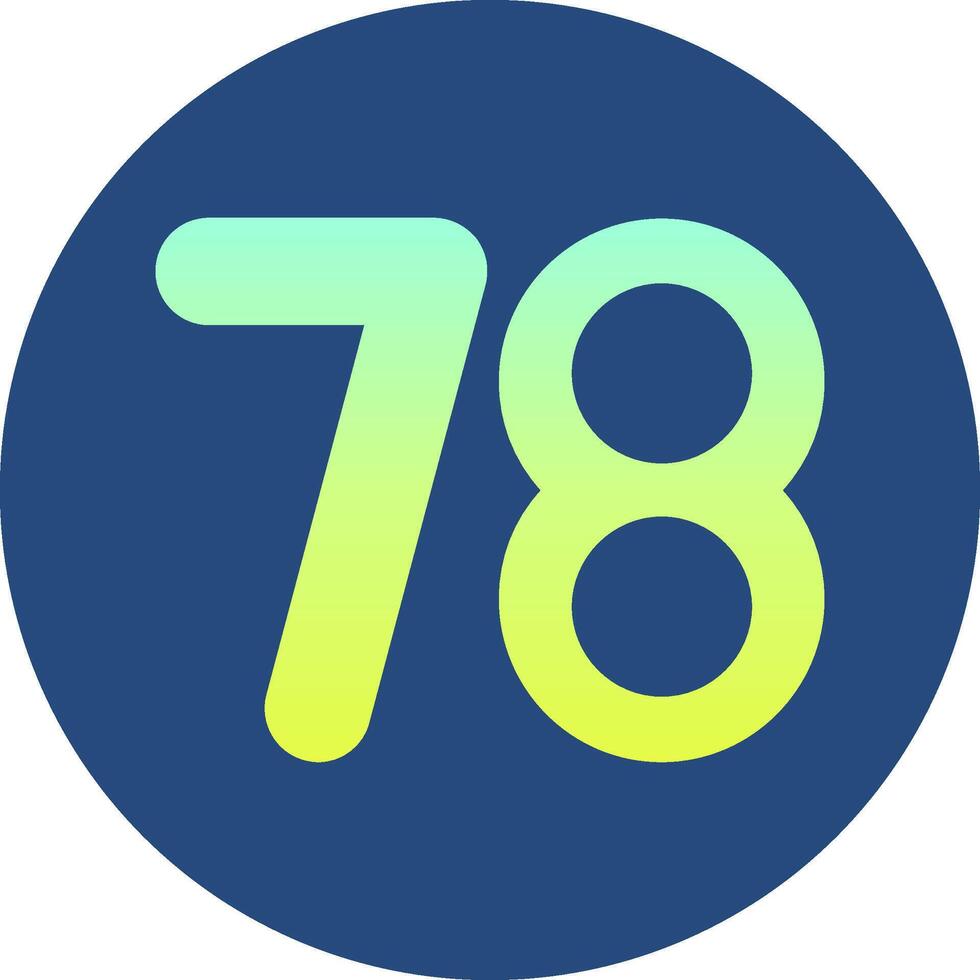 Seventy eight Gradient Circle Icon vector