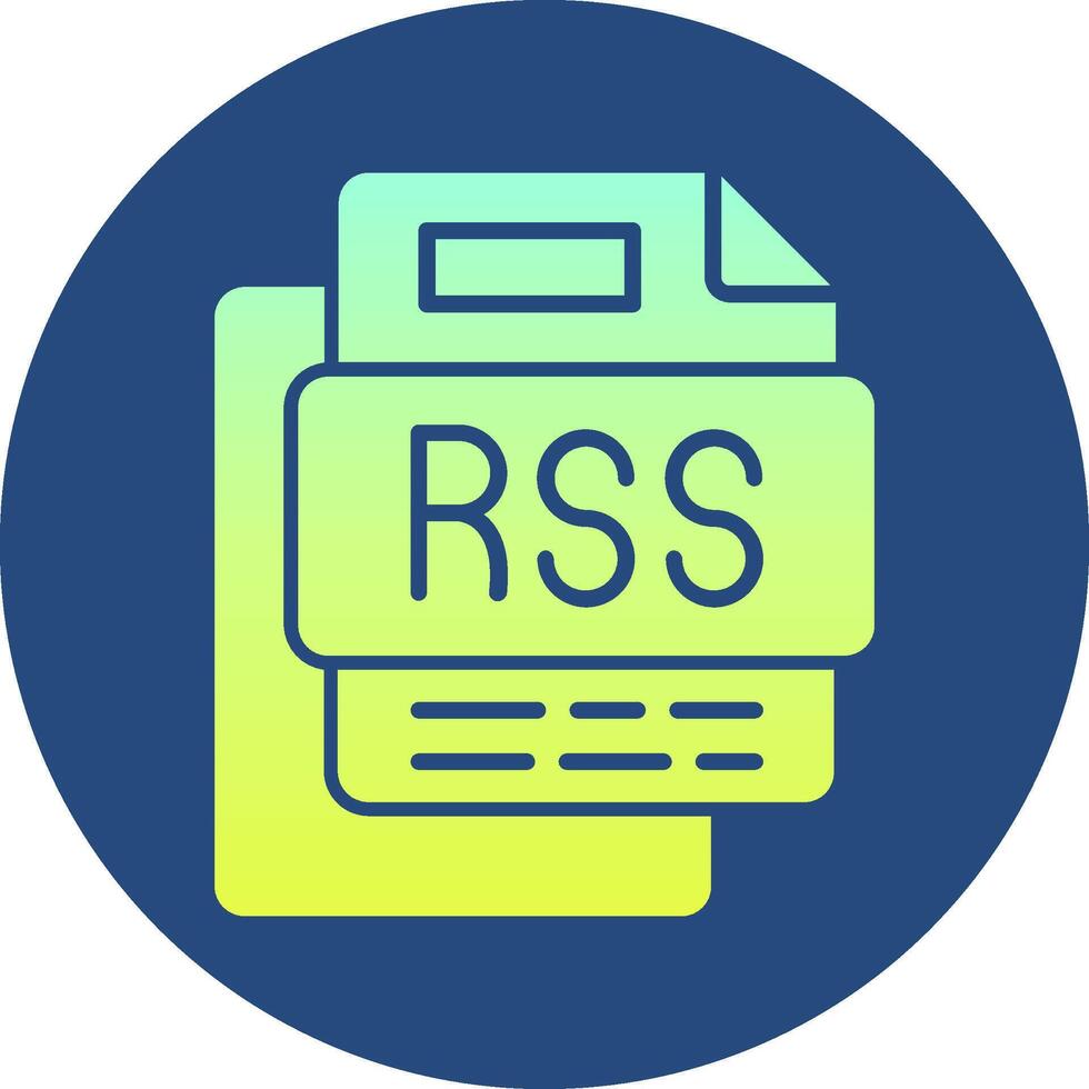 Rss File Gradient Circle Icon vector