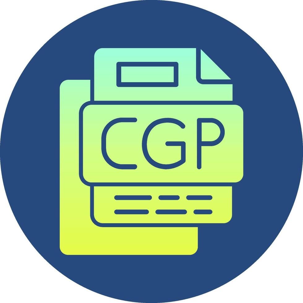 CGI File Gradient Circle Icon vector