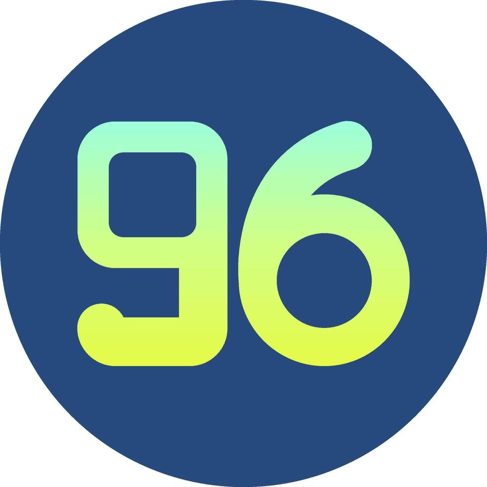 Ninety six Gradient Circle Icon vector