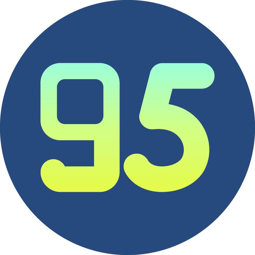 Ninety five Gradient Circle Icon vector