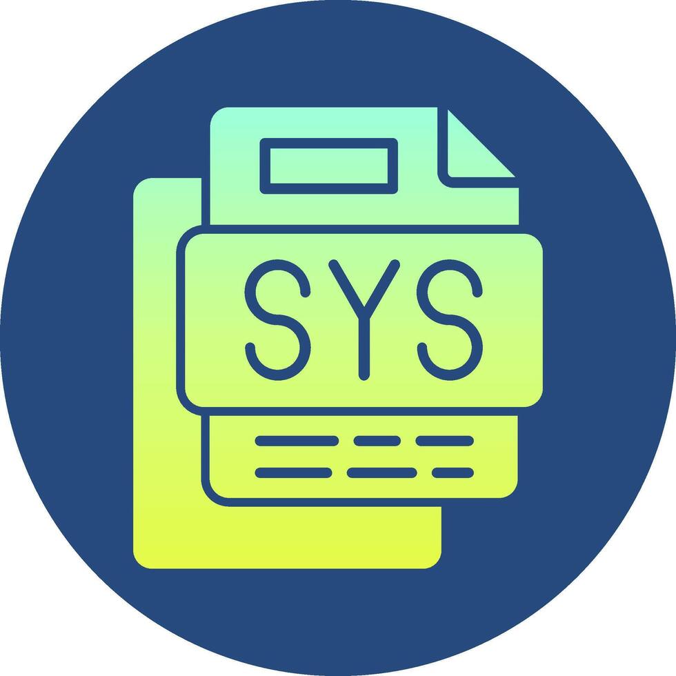 Sys File Gradient Circle Icon vector