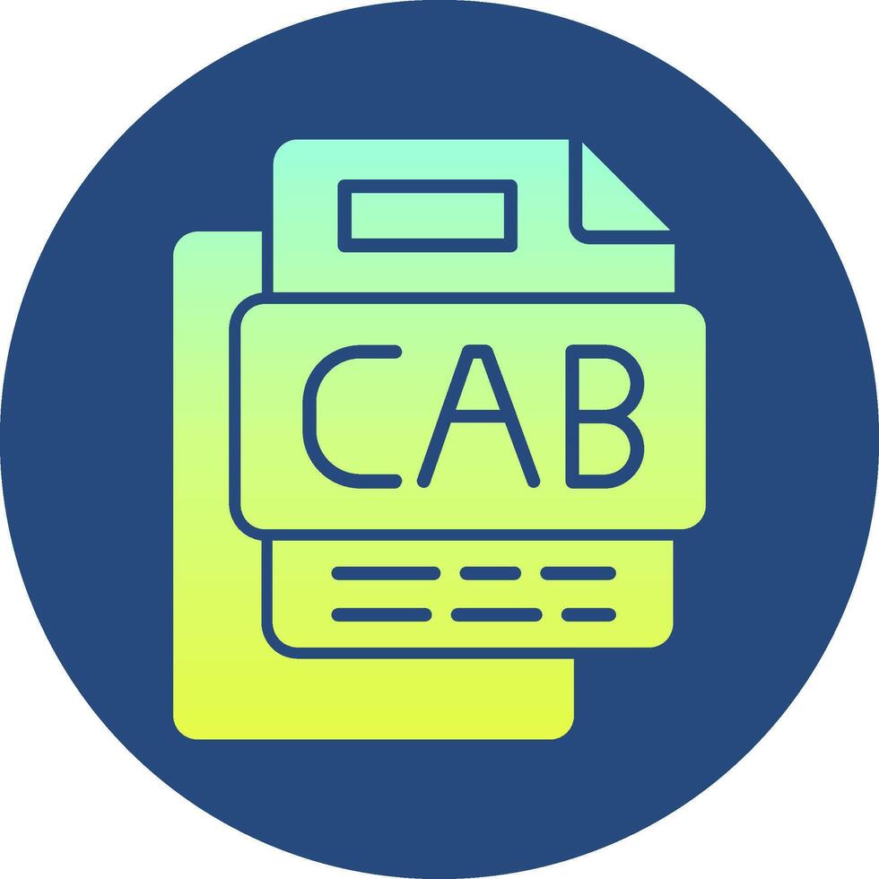 Cab File Gradient Circle Icon vector