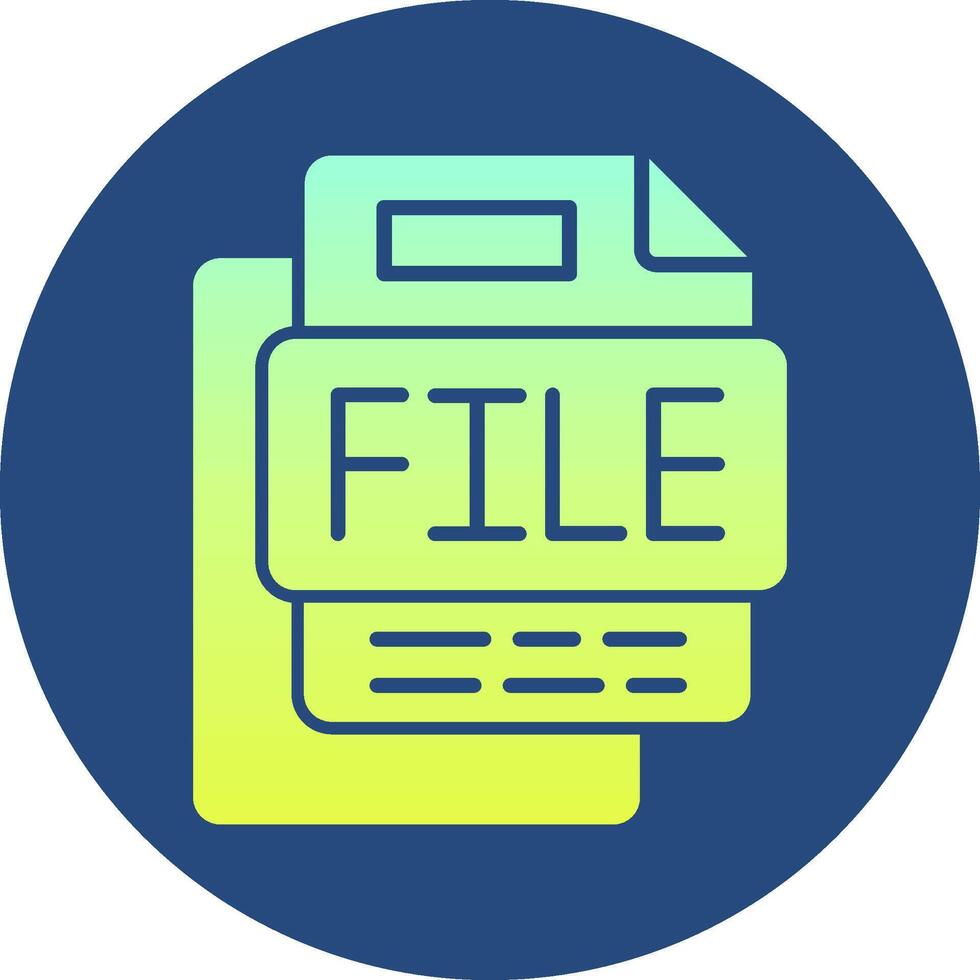 File Gradient Circle Icon vector