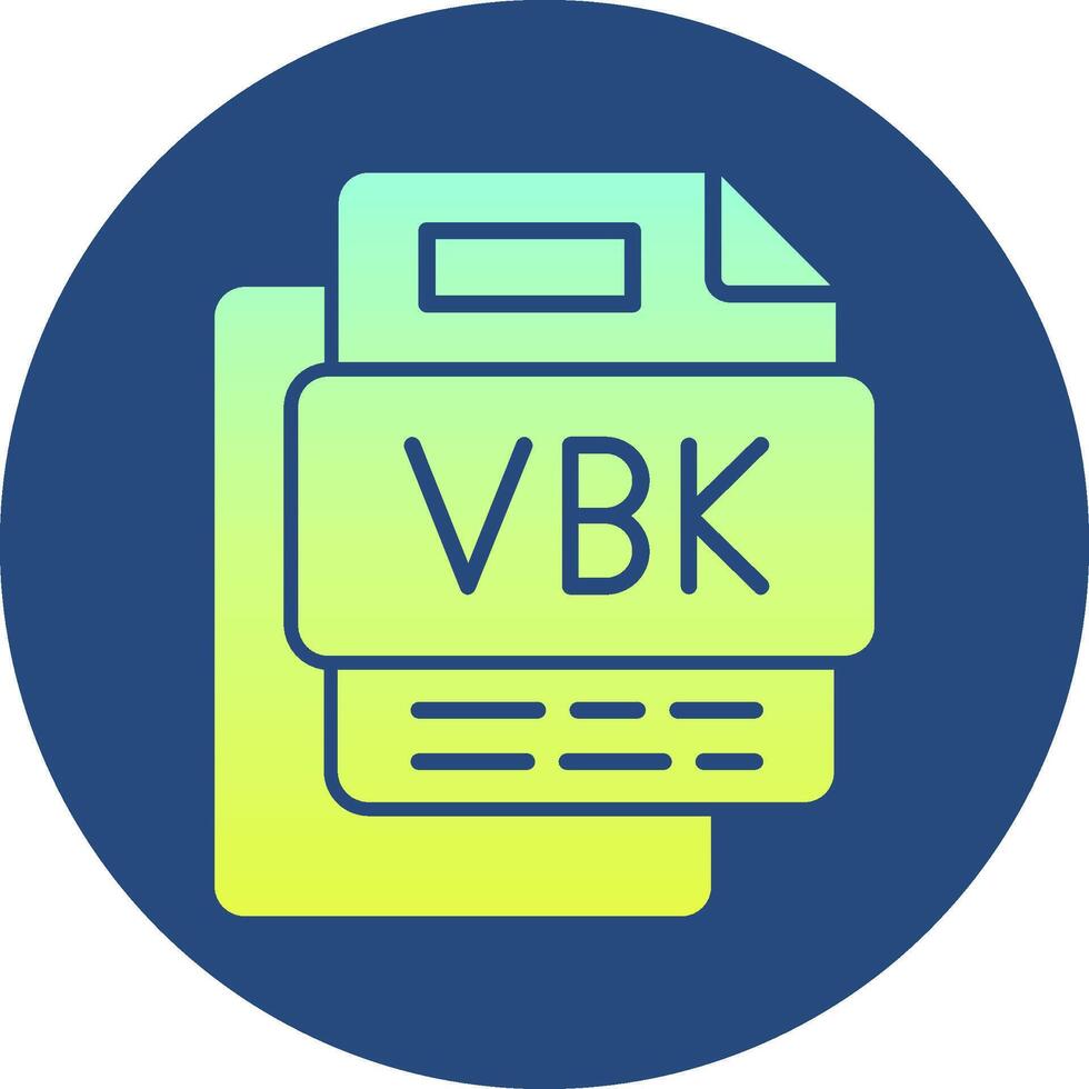 Vbk File Gradient Circle Icon vector
