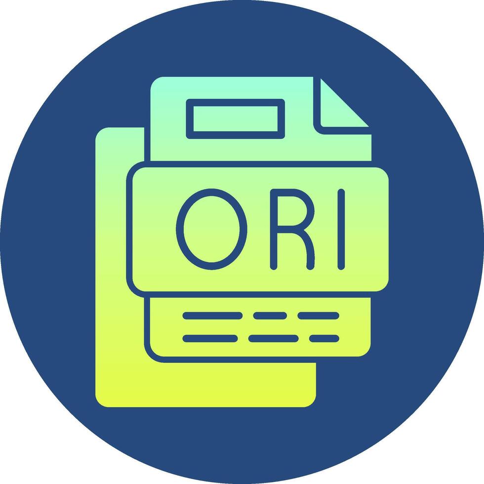 Ori File Gradient Circle Icon vector