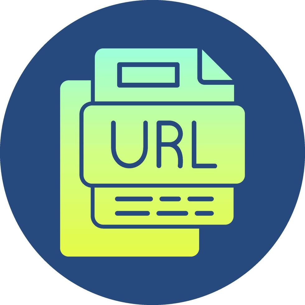 Url File Gradient Circle Icon vector
