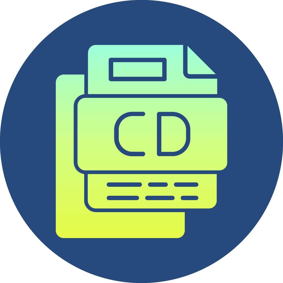 Cd File Gradient Circle Icon vector