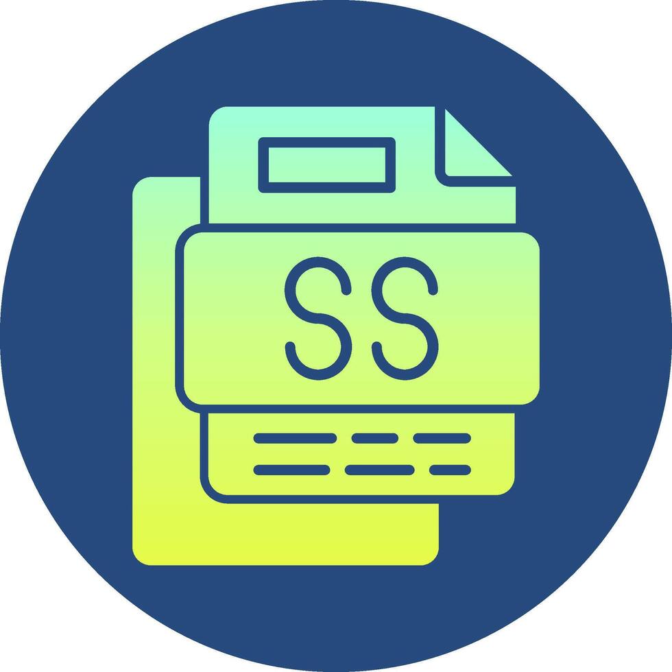 SS File Gradient Circle Icon vector