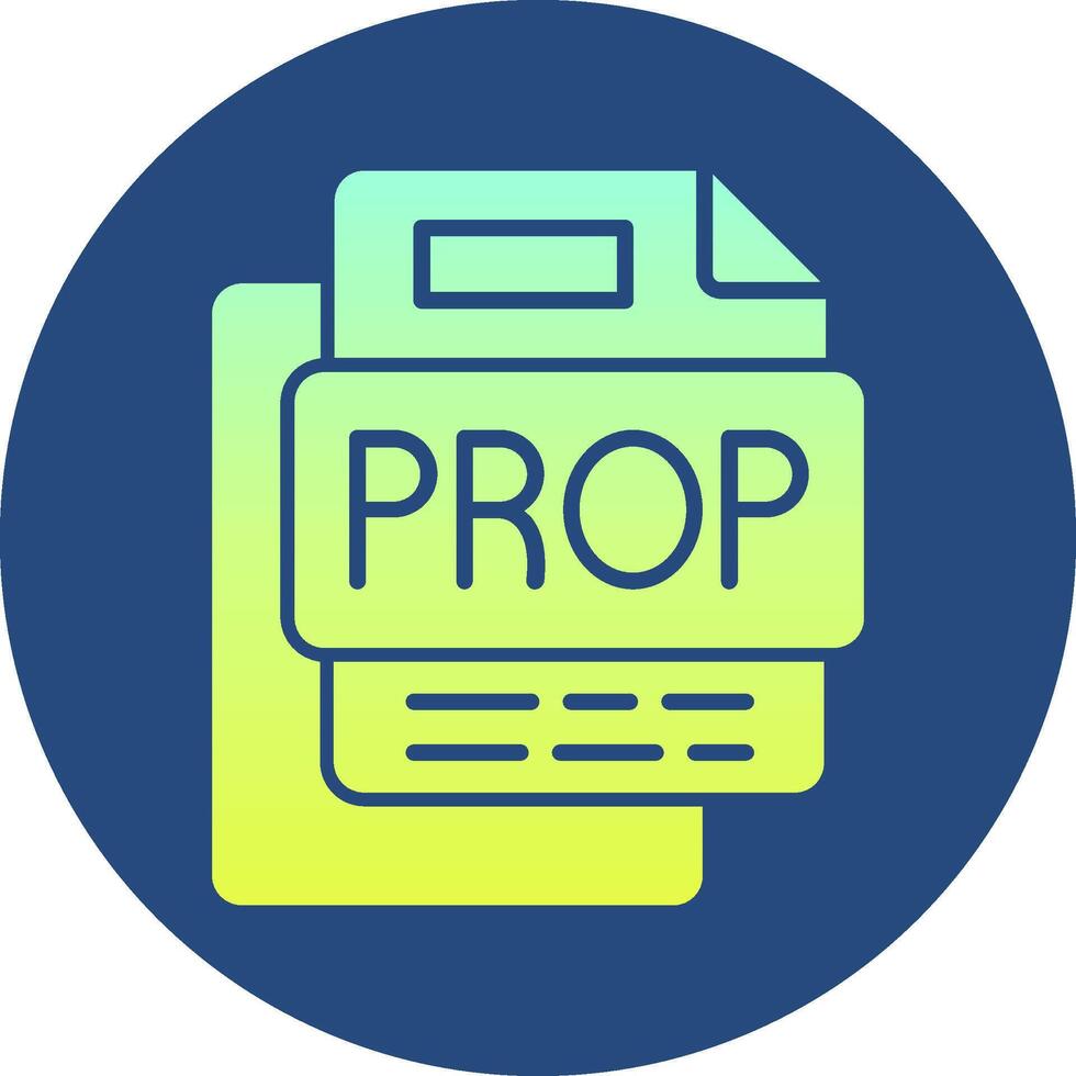 Prop File Gradient Circle Icon vector
