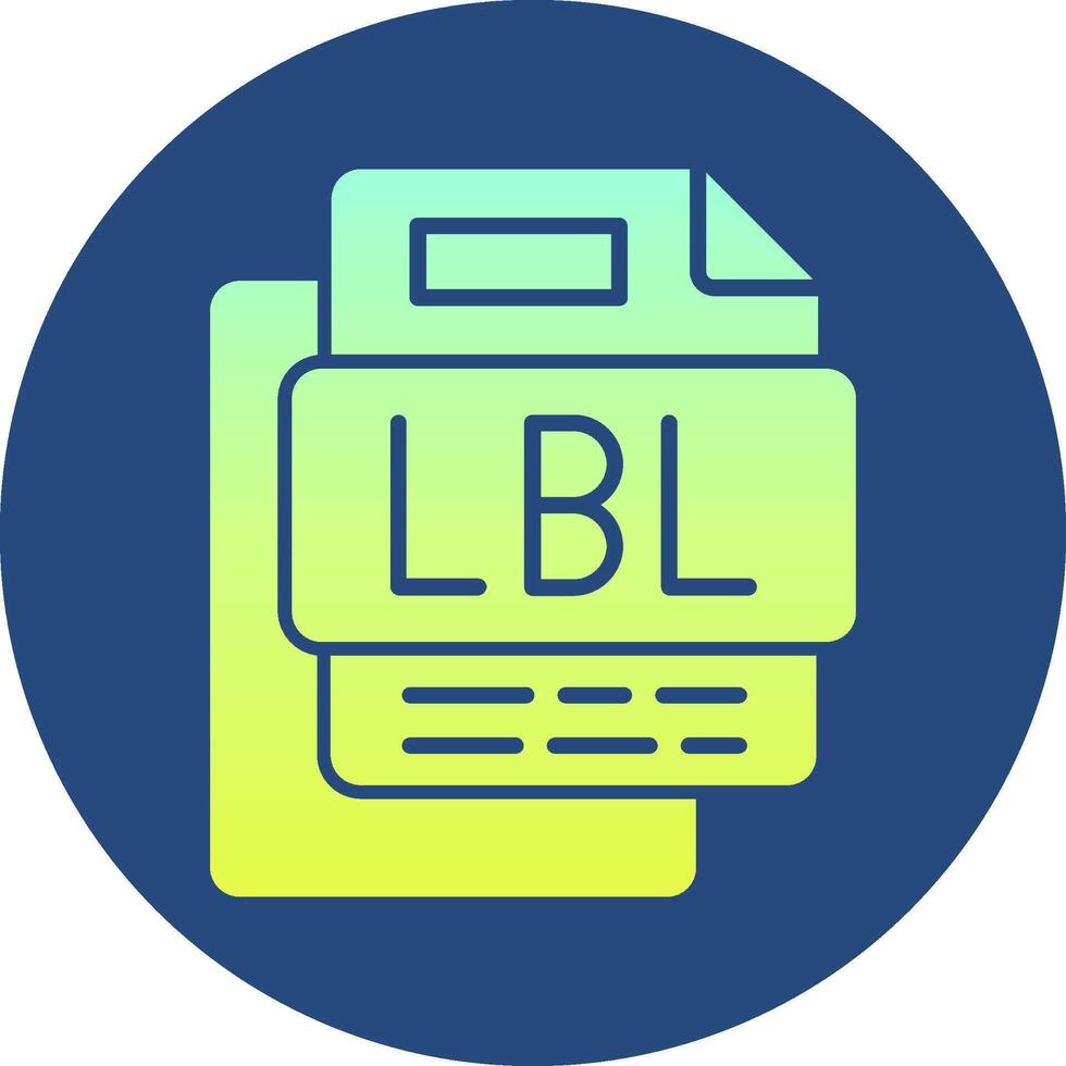 LBL File Gradient Circle Icon vector