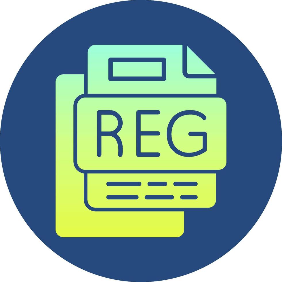 REG Fiile Gradient Circle Icon vector