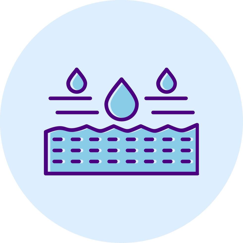 Hydrating Line Dual Tone Circle Icon vector