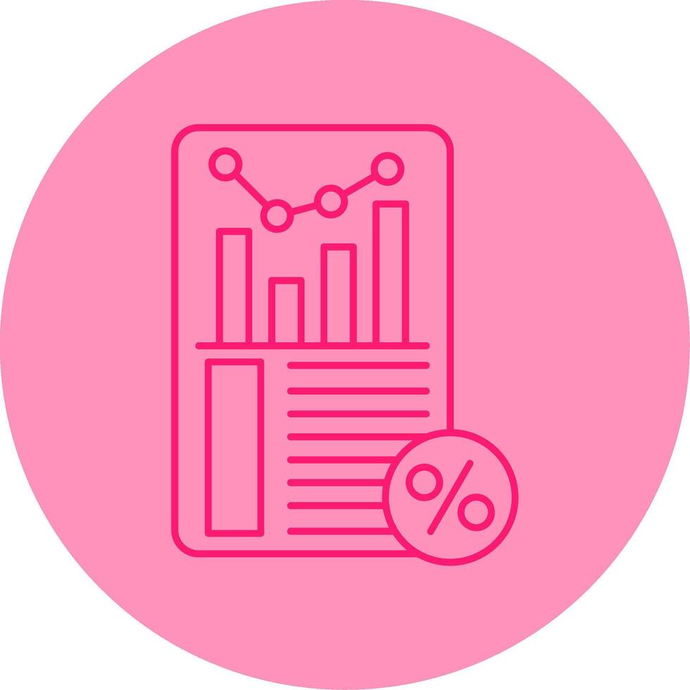 Sales Report Line Dual Tone Circle Icon vector