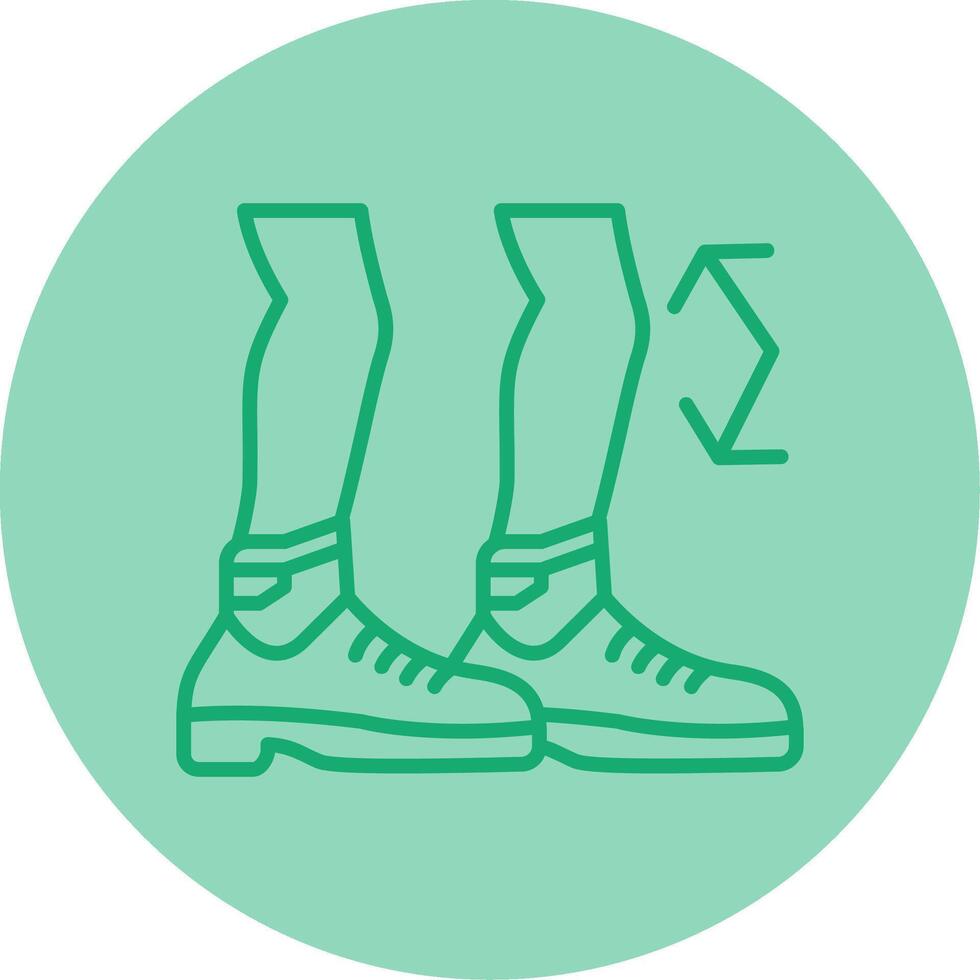 Bending Line Dual Tone Circle Icon vector
