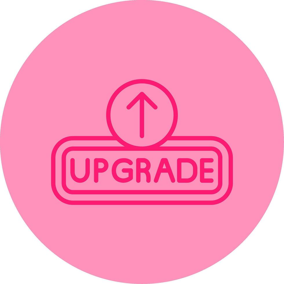 Upgrade Line Dual Tone Circle Icon vector