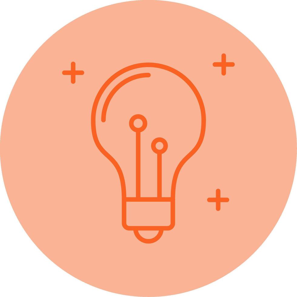 Idea Line Dual Tone Circle Icon vector