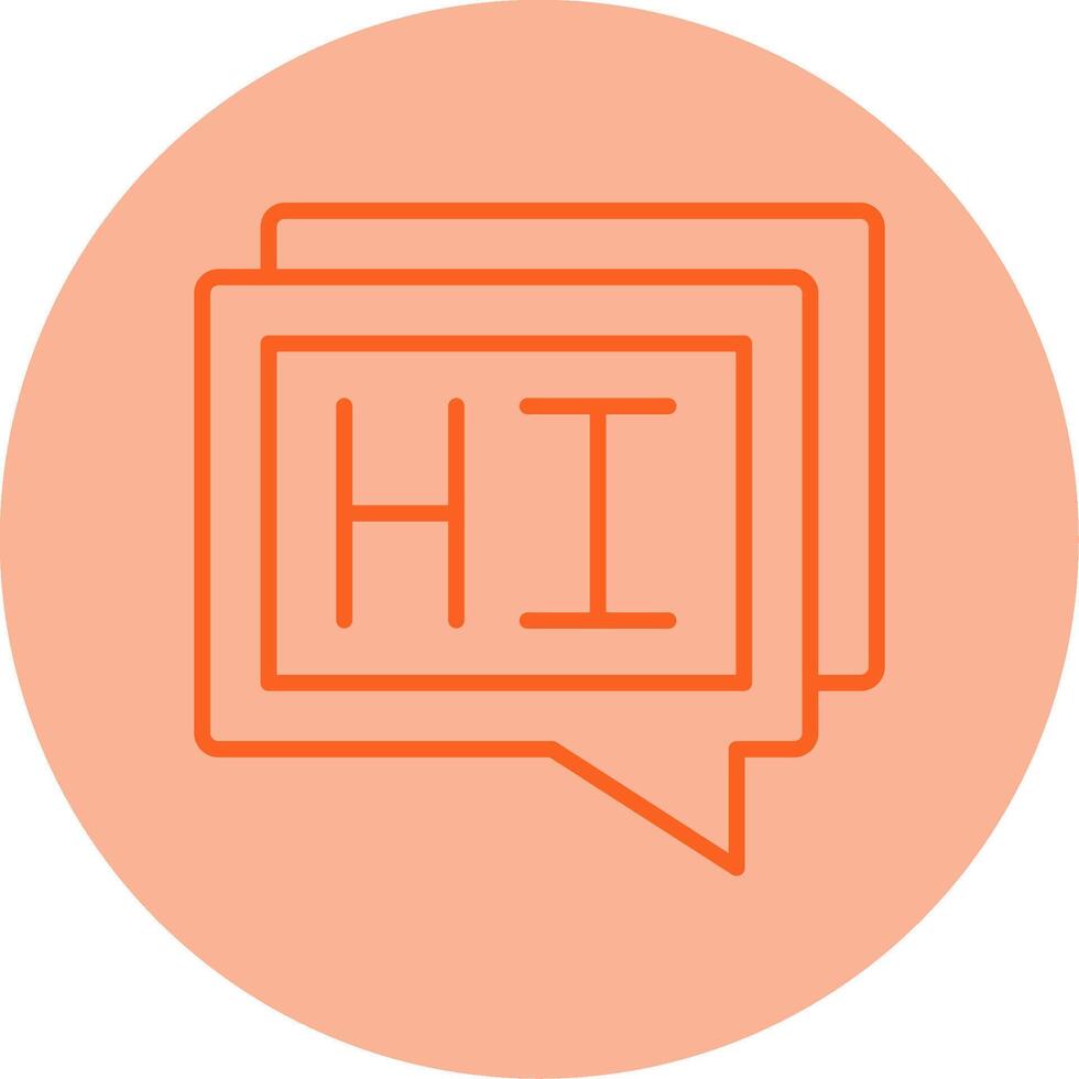 Hi Line Dual Tone Circle Icon vector