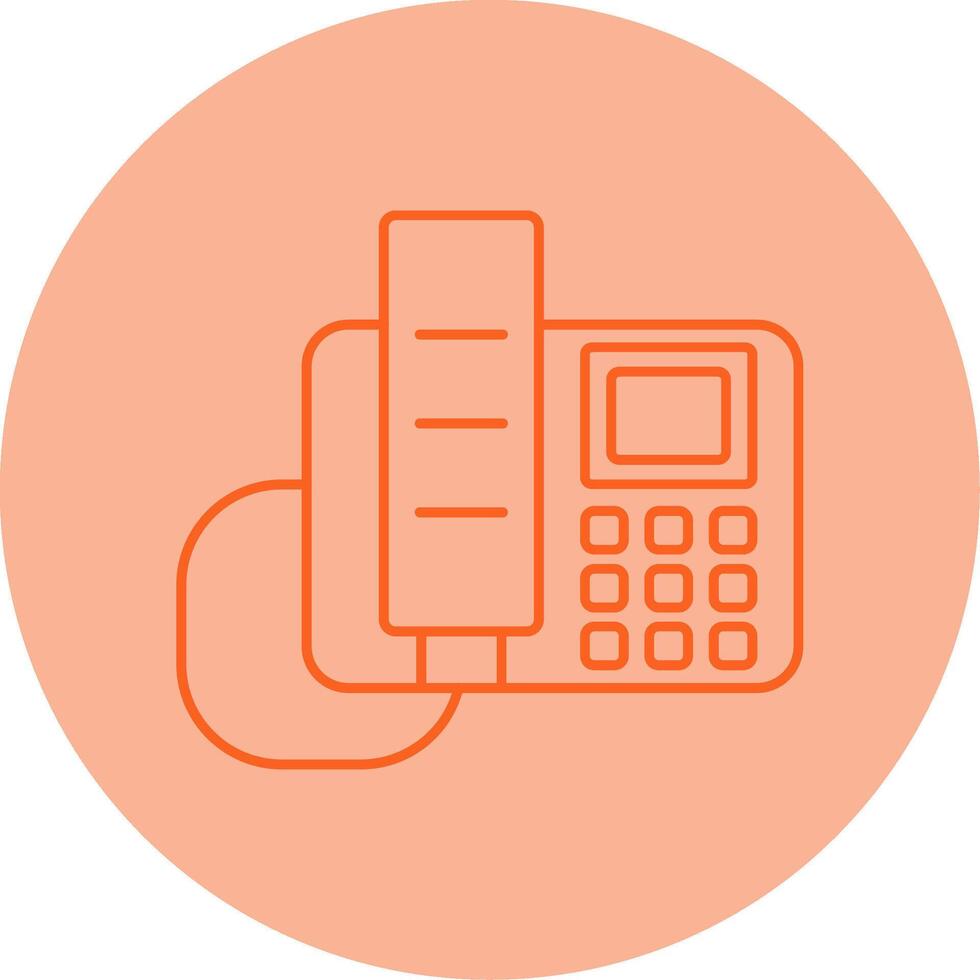 LandLine Dual Tone Circle Phone Line Dual Tone Circle Icon vector