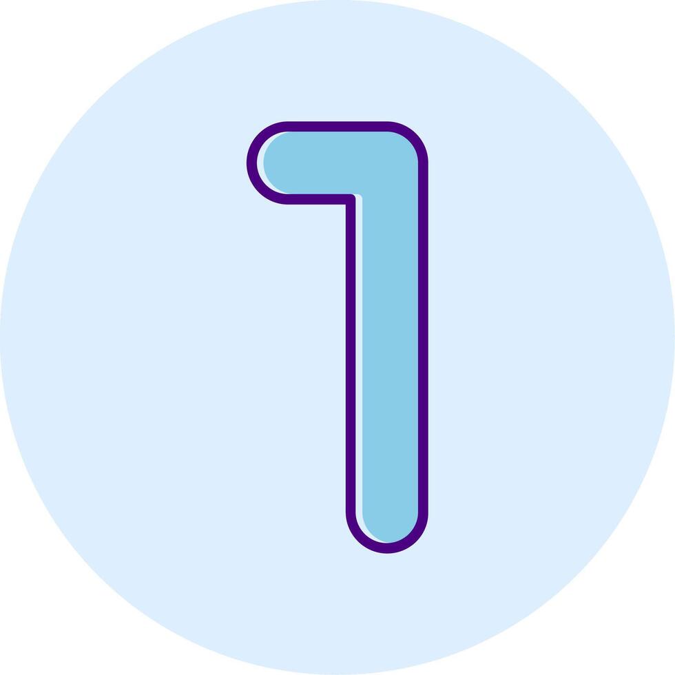 One Line Dual Tone Circle Icon vector