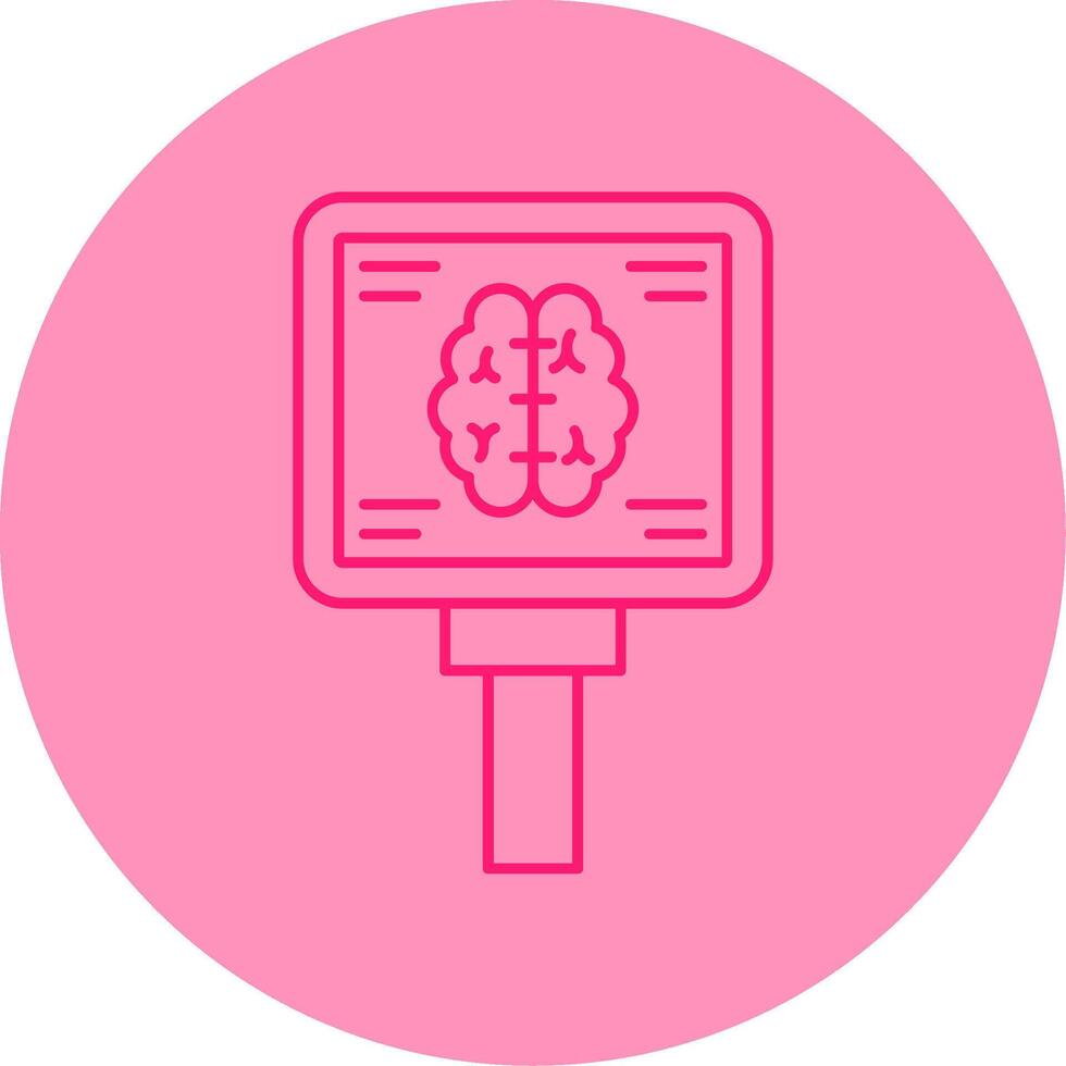 Mri Line Dual Tone Circle Icon vector