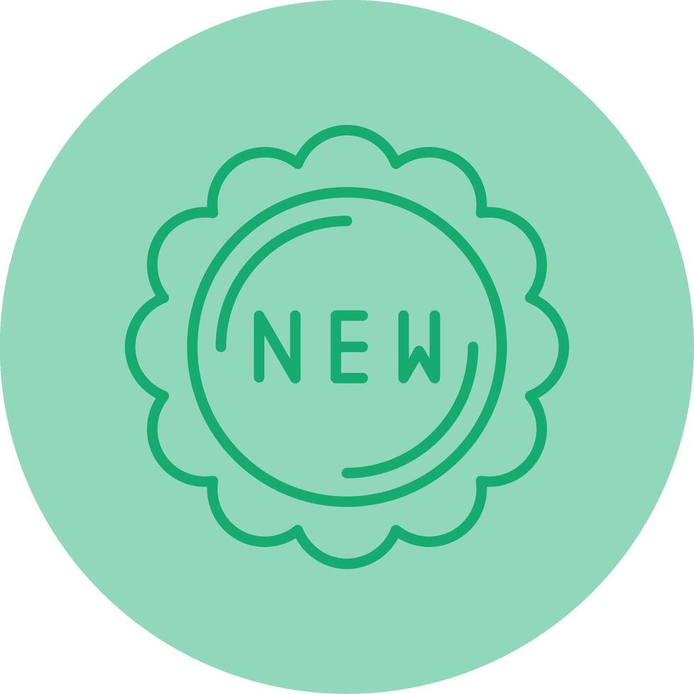 New Line Dual Tone Circle Icon vector