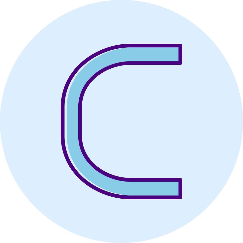 Capital C Icon vector