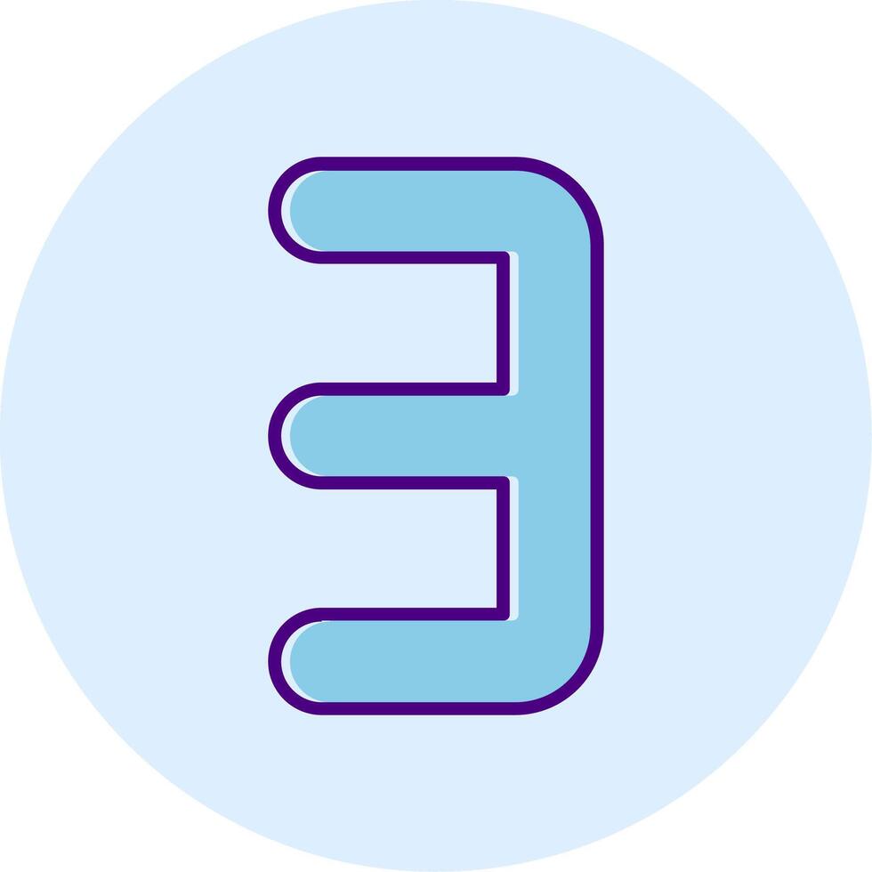 Three Line Dual Tone Circle Icon vector