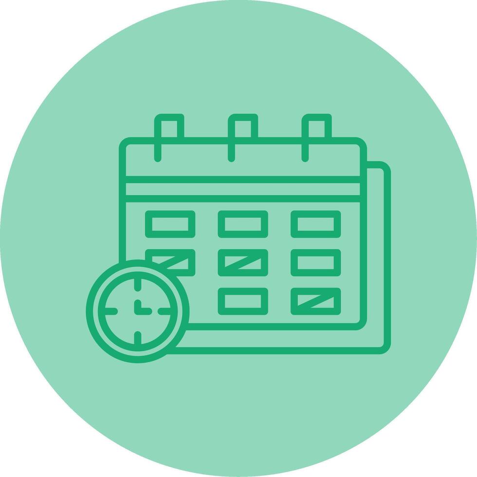 Term Line Dual Tone Circle Icon vector