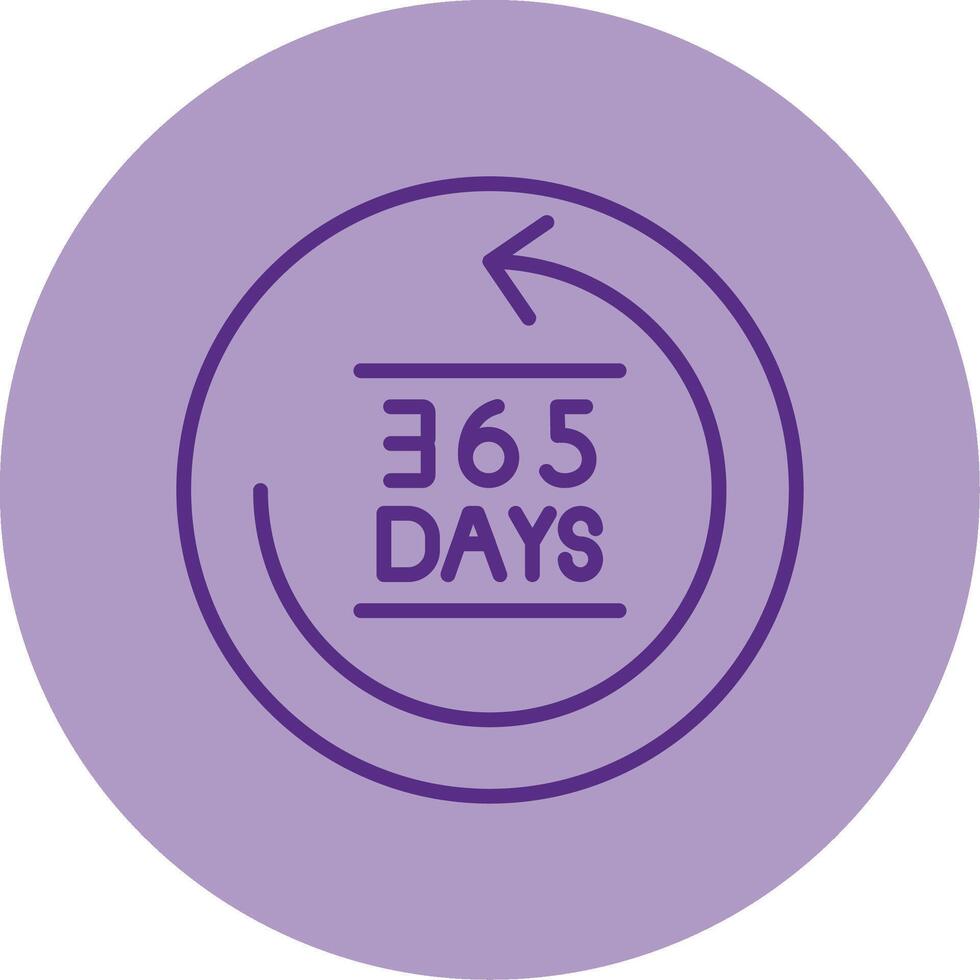 365 Days Line Dual Tone Circle Icon vector