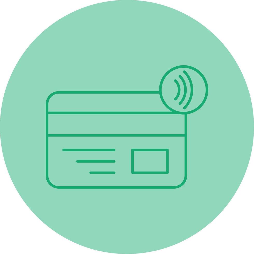 Nfc Payment Line Dual Tone Circle Icon vector