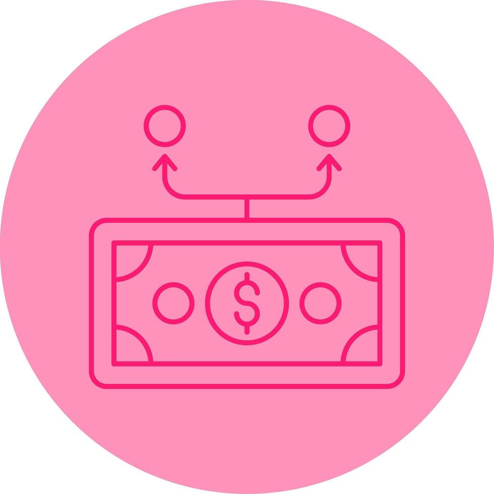 Expenses Division Line Dual Tone Circle Icon vector