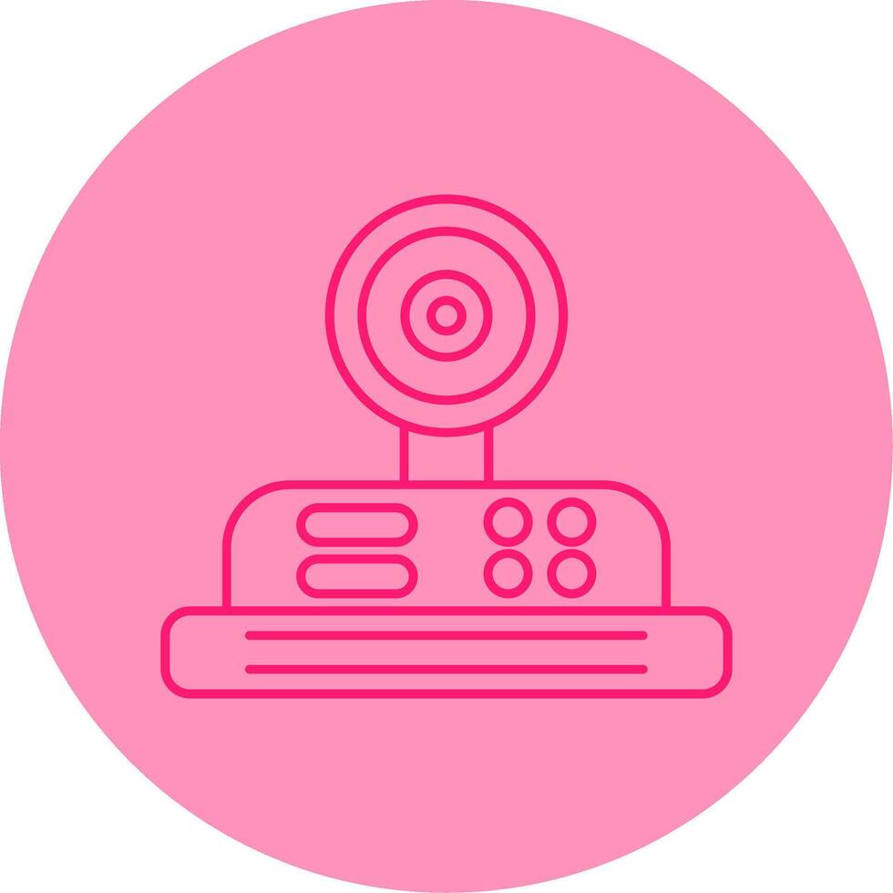 Camera Line Dual Tone Circle Icon vector