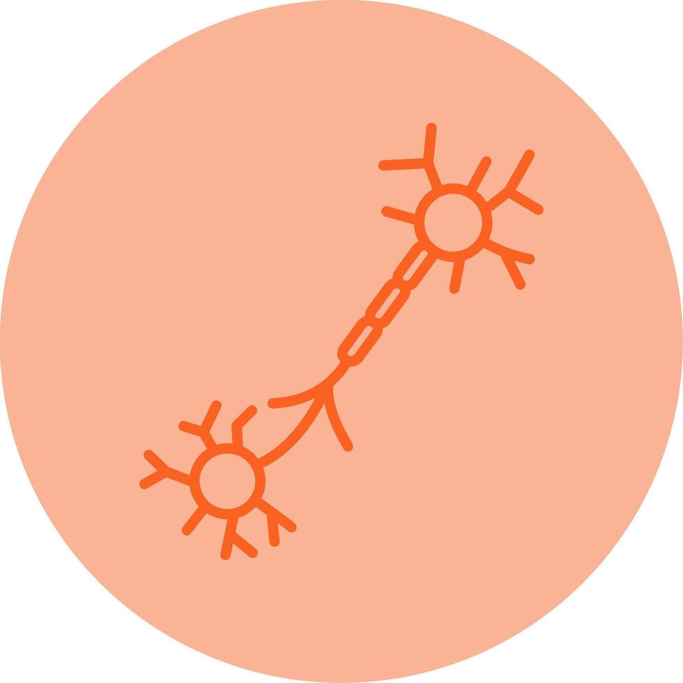 Nerve Line Dual Tone Circle Icon vector