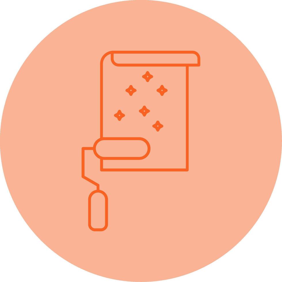 Wallpaper Line Dual Tone Circle Icon vector