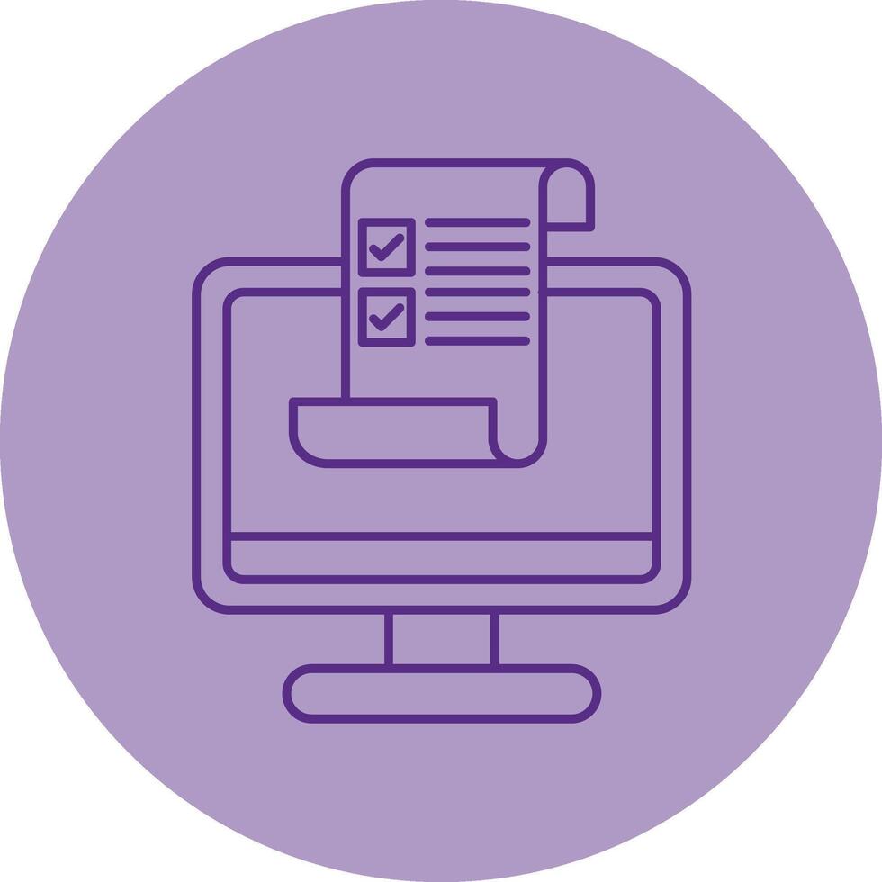 Brief Line Dual Tone Circle Icon vector