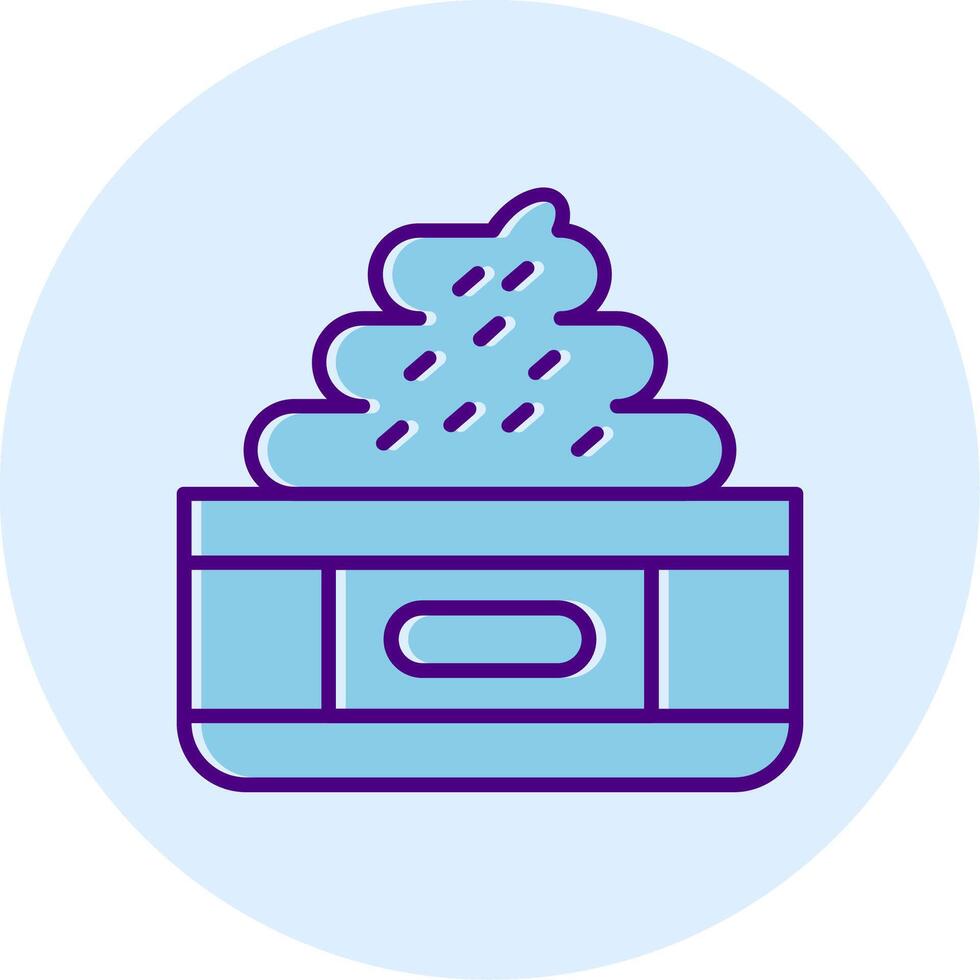 Cream Line Dual Tone Circle Icon vector