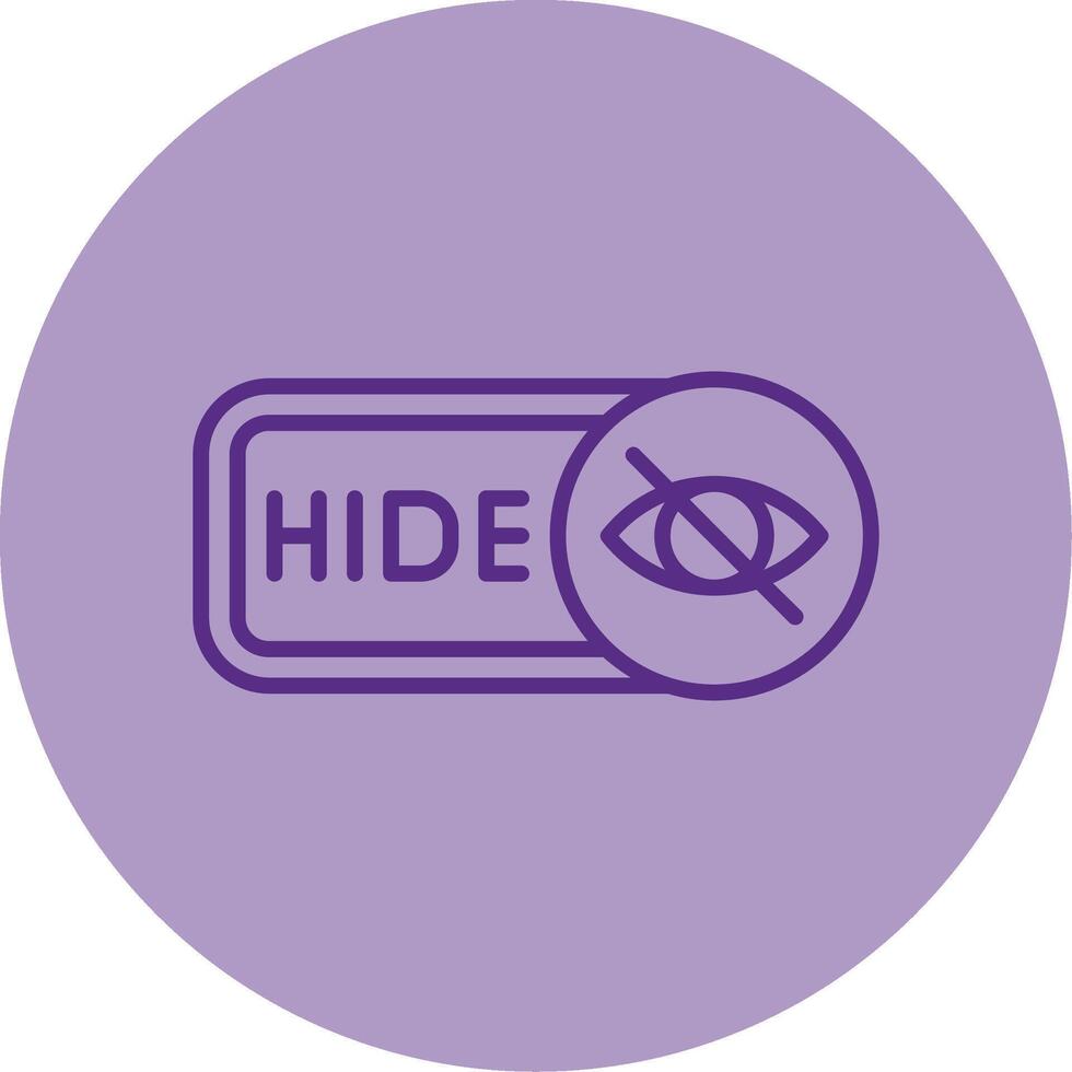 Hide Line Dual Tone Circle Icon vector