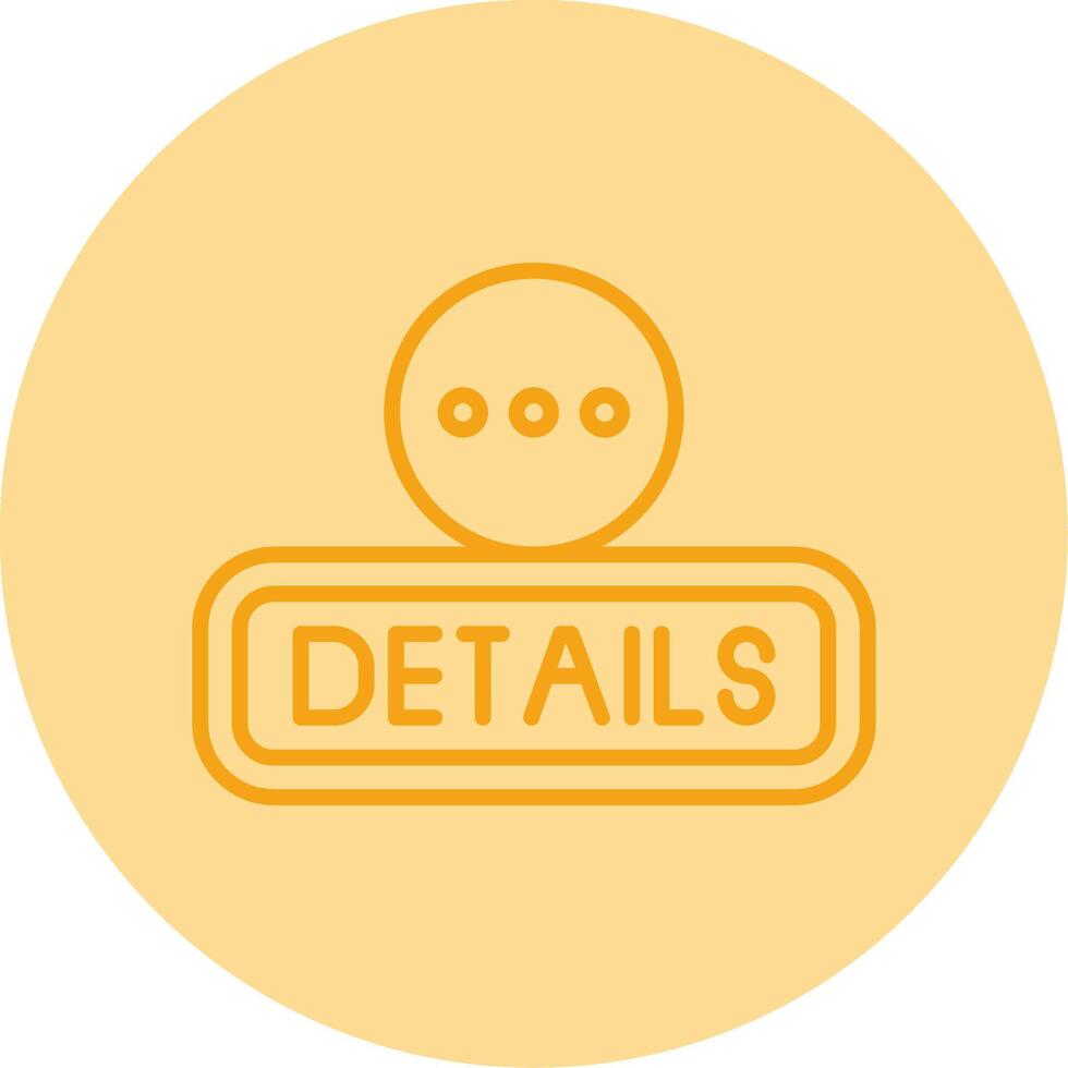 Details Line Dual Tone Circle Icon vector