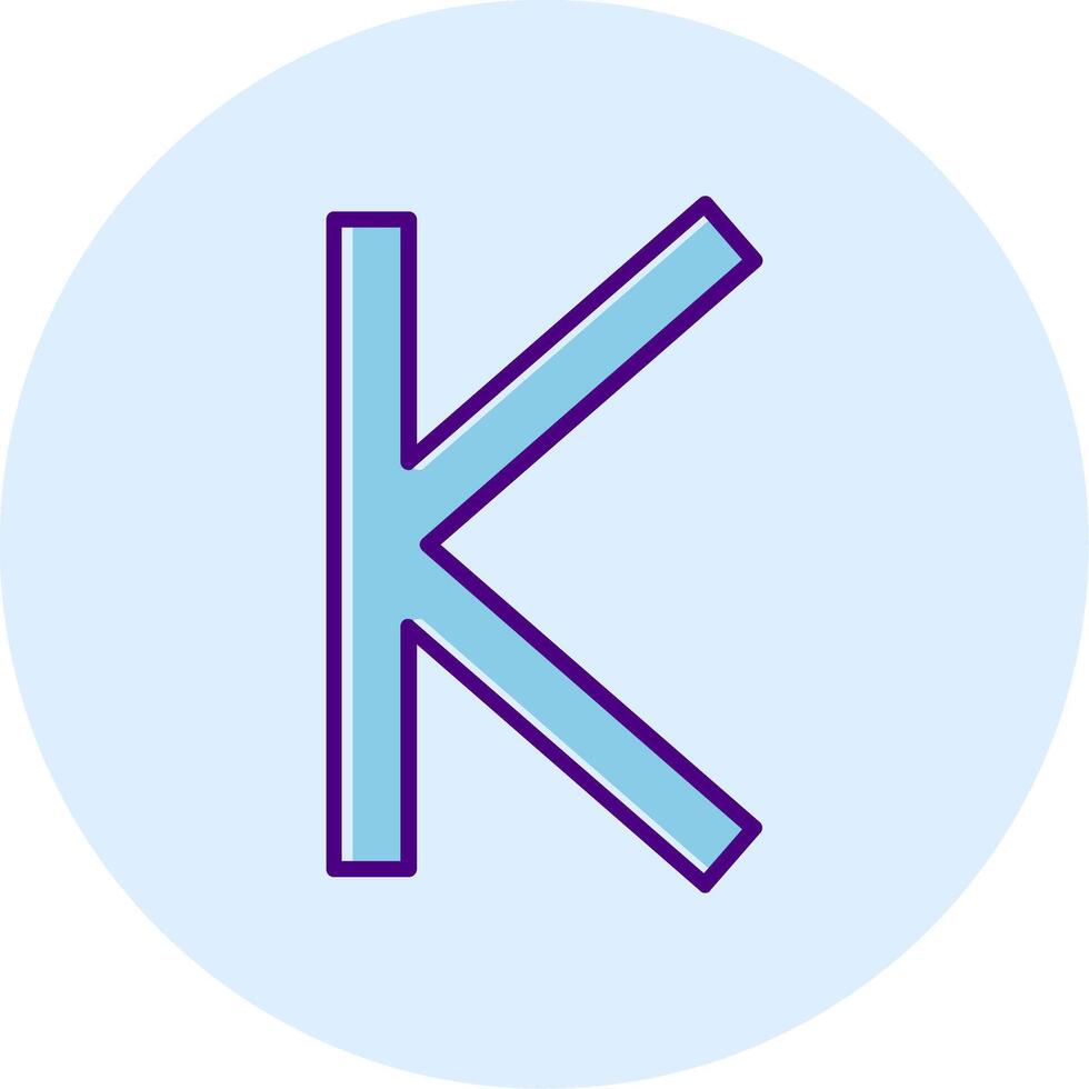 Capital K Icon vector